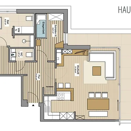 Apartment Haus Oldenburg Penthaus 11 Wangerooge